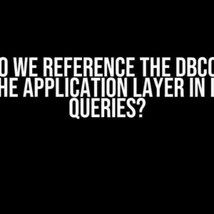 How do we reference the dbContext from the Application layer in DDD for queries?