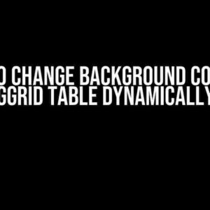 How to Change Background Color of AgGrid Table Dynamically?